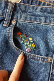 Hungarian embroidery learn embroidery vintage embroidery ribbon embroidery embroidery stitches embroidery patterns jeans with embroidery diy jean embroidery diy embroidered. Floral Embroidery On Denim Diy Isleme In 2020 Denim Embroidery Embroidery Jeans Diy Sewing Embroidery Designs