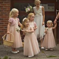 Traditional English Wedding Ceremony Love Wed Bliss Blush Flower Girl Dresses Cheap Flower Girl Dresses Ruffle Flower Girl Dress