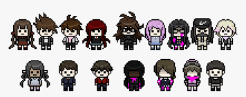 Some pixel sprites (v3 chapter 6 spoilers). Danganronpa V3 Pixel Sprites Hd Png Download Kindpng