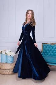 Navy Blue Velvet Dress Long Sleeve Velvet Dress Wrap Maxi Etsy In 2020 Velvet Dress Long Navy Blue Long Sleeve Dress Blue Long Sleeve Dress