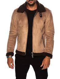Red with shades of gray and white. Yukon Shearling Jacket In Camel And Brown Shop Men S Clothing Accessories Shoes