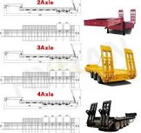 Custom 3 Axles 45 Ton Lowbed Cargo Lowboy Trailer