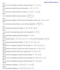 Matematica poate fi distractiva inca din clasa i, cu ajutorul unor exercitii potrivite. Matematica Bacalaureat Evaluare Nationala Variante Rezolvatefisa De Lucru Inecuatii Exercitii Rezolvate Matematica Bacalaureat Evaluare Nationala Variante Rezolvate