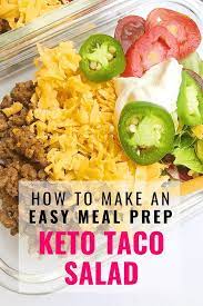 Keto Taco Salad Easy Keto Ground Beef Recipe Megan Seelinger Coaching Recipe Keto Meal Prep Keto Taco Salad Keto Recipes Easy