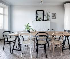 Thonet Chairs Around My Table Mixed Scandinavian Dining Room Living Dining Room Interior Design Living Room