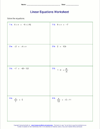 Here is a graphic preview for all of the algebra worksheet sections. Free Worksheets For Linear Equations Grades 6 9 Pre Algebra Algebra 1
