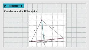 Bei diesem dreieck liegt der eckpunkt c nicht mehr oberhalb der seite c, sondern außerhalb. Hohe Von Dreiecken Learnattack