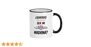 Casitika Quieres Ser Mi Madrina Regalo. ¿Serás mi Madrina para Bautizo en  español? Regalo de Propuesta para Padrinos. (mango negro de 11 onzasllanta)