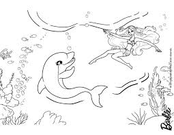 Mermaid and dolphin coloring pages printable. Mermaid Barbie Dolphin Magic Coloring Pages Novocom Top