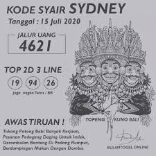 Syair Togel Kode Syair Sydney Hari Ini 15 Juli 2020 Facebook