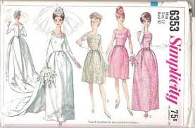 Simplicity 6353 Vintage 1960 S Misses One Piece By Comeseecomesew Patterned Bridesmaid Dresses Wedding Dress Patterns 1960s Wedding Dresses