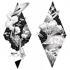 Nice Geometric Tattoo Tattoo Idea Sleevetattoo Black And White Sketch Pen Tattoo Catalog Geomet Geometric Tattoo Tattoo Artists Black Art Tattoo