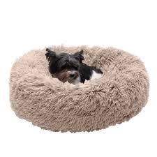 It is rated 4.7/5 with over 26,000 reviews and awarded the amazon's choice label. Furhaven Taupe Calming Cuddler Long Fur Donut Pet Bed 23 L X 23 W X 9 H Petco