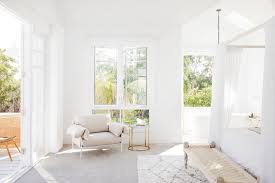 This bedroom is coastal meets cottage. Modern Coastal Barn Dream Home In Australia Coastal Living Rooms Coastal Bedrooms Three Birds Renovations