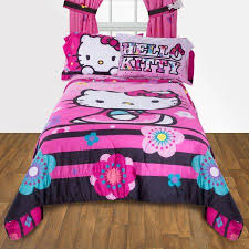 Hello Kitty Floral Ombre Reversible Twin Full Bedding Comforter Pink Hello Kitty Bedroom Set Hello Kitty Bed Hello Kitty Bedroom