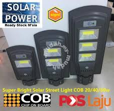 Conventional solar street lights vs all in one solar led street lights. 20w 40w 60w Led Solar Street Lights Cob Outdoor Garden Items For Sale In Kulai Johor Mudah My