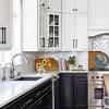 White and gray painted cabinets, countertop and backsplash choices and update ideas for any style of kitchen. 1