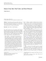 PDF) Glances from Afar: Paul Valéry and Henri Poincaré