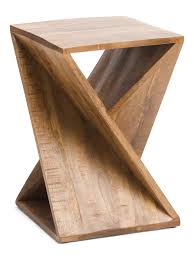Twisted Mango Wood Accent Table Wood Accent Table Woodworking Furniture Table Wood Accents