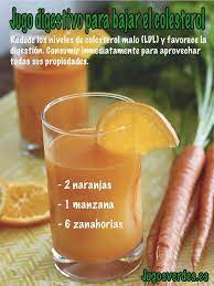 Batido Natural Para Bajar El Colesterol Naranja Manzana Zanahoria Jugos Saludables Los Niveles De Colesterol Bebidas Saludables