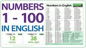 Numbers 1 100 In English