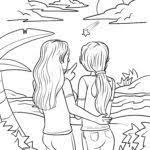 Ausmalbild einhorn fabelwesen einhorner unicorn. Tolle Malvorlage Freundschaft Best Friends Forever Kostenlose Ausmalbilder