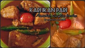 Resepi kari kepala ikan sedap, menggunakan ikan merah boleh jugak di ganti dengan siakap, di hidang bersama air asam tomato. Cara Masak Kari Ikan Pari Simple Youtube