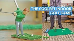 Although getting the kids out on the course is preferable, sometimes the weather is bad or there just isn't time for even nine holes of golf much less 18. Mini Golfing Man Indoor Golf Game Youtube