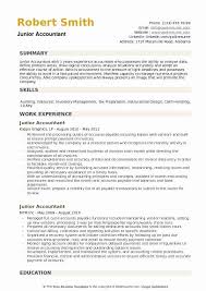 Bookkeeper Resume With Quickbooks Experience Elegant Junior Accountant Resume Samples In 2020 Job Resume Samples Accountant Resume Good Resume Examples