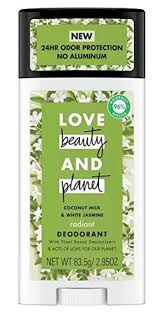 Amazon Com Love Beauty Planet Aluminum Free Coconut Milk White Jasmine Deodorant Stick 2 95oz Beauty Personal Care