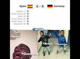 The best memes from instagram, facebook, vine, and twitter about about spain. Spain Vs Germany 6 0 Goal Meme Youtube