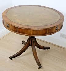 Large Oak Regency Style Antique Round Drum Table 4 Drawer Vintage Lion Feet Antique Table Table Drum Table