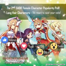 Sword art online online art sao characters tsundere kirito fan art siblings artist cute. The 2nd Saoif Female Sword Art Online Integral Factor Facebook