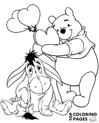 Balancing an apple on his nose. Cute Pooh Eeyore Coloring Page