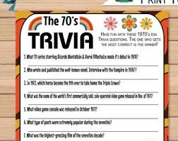 ) 65+ weird trivia questions and answers; 1970s Trivia Etsy