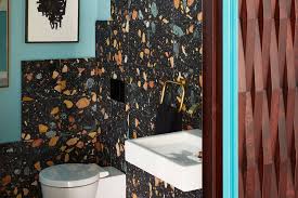 Below are some of the advantages of installing terrazzo floor tiles in your bathroom: Terrazzo Trend The Most Terrific Bathroom Tactic