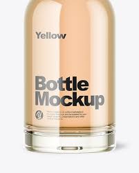 Download Glass Bottle Mockup In Bottle Mockups On Yellow Images Object Mockups PSD Mockup Templates