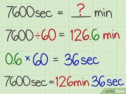 Note that rounding errors may occur, so always check the results. How To Convert Seconds To Minutes 6 Steps With Pictures