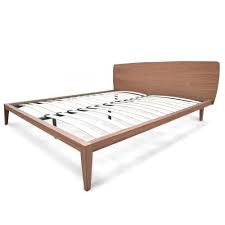 This bed frame comes in king and queen size. Penley Queen Sized Wooden Bed Frame Walnut Interior Secrets