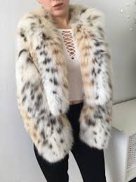 Black And White Spotted Faux Fur Coat Dennis Basso Genuine Lynx White Spotted Fur Coat Jacket Bolero Size S M Dennisbasso Basicjacket Fur Coat Coat Jackets