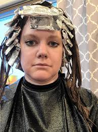 Who did the French braids with different color hair?