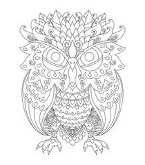 Owl template printable creative images. Premium Vector Gorgeous Owl Coloring Page In Exquisite Style
