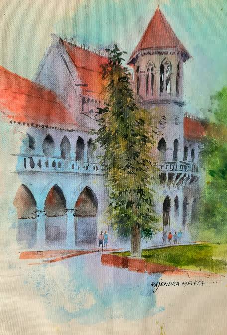 Old photo of deccan college, poona