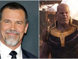 Josh brolin pictured on the left and brolin's thanos from avengers: Josh Brolin Almost Turned Down Thanos Role In Avengers Films
