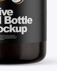 Dark Glass Olive Oil Bottle Mockup In Bottle Mockups On Yellow Images Object Mockups