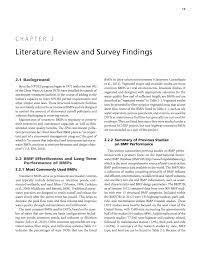 A literature review is an emphasis on the importance of the research conducted by the author, its relevance in the chosen field compared. Chapter 2 Literature Review And Survey Findings Long Term Performance And Life Cycle Costs Of Stormwater Best Management Practices The National Academies Press