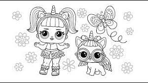 Unicorn has white hair with pink turquoise and lavender details. Gambar Lol Surprise Unicorn Easy Draw So Cute Youtube