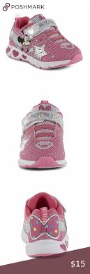 New Minnie Mouse Light Up Glitter Sneakers Size 9 Girls Sneakers Glitter Sneakers Light Up Sneakers