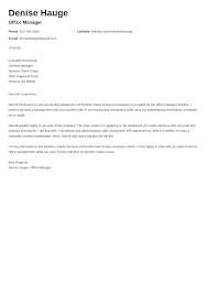 Office Manager Cover Letter Examples Ready To Use Templates