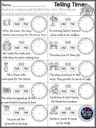 Christmas Activities For First Grade Math Worksheets And Literacy Worksheets First Grade Math Worksheets Time Worksheets 1st Grade Math Worksheets